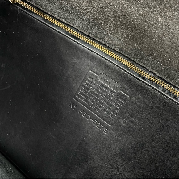 VTG Coach 5279 Black Leather Messenger Briefcase USA - Picture 12 of 13